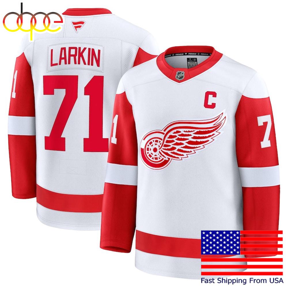 Detroit Red Wings Dylan Larkin White Away Hockey Jersey