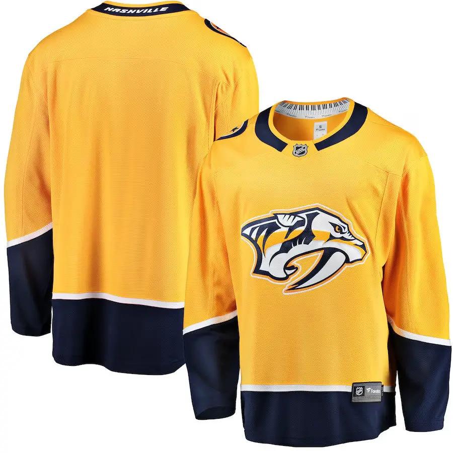 Nashville Predators NHL Fanatics Breakaway Home Jersey – Gold (USA Stock)