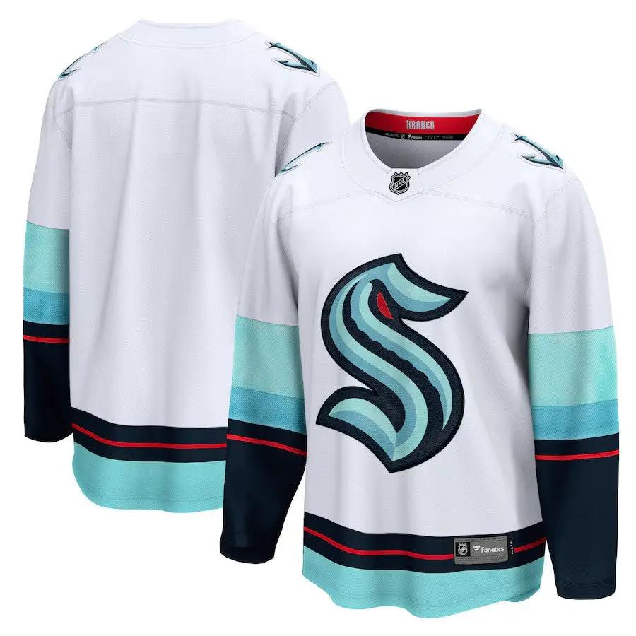 Seattle Kraken NHL Fanatics Away Breakaway Jersey – White (USA Stock)