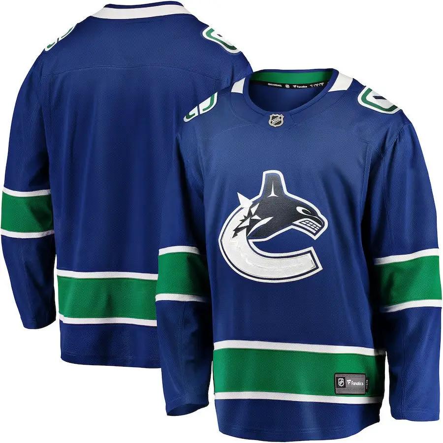 Vancouver Canucks NHL Fanatics Home Team Breakaway Jersey – Blue (USA Stock)