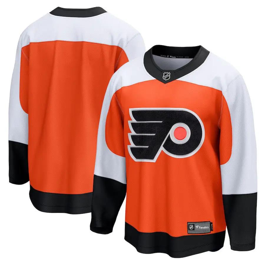 Philadelphia Flyers NHL Fanatics Home Premier Breakaway Jersey – Burnt Orange (USA Stock)
