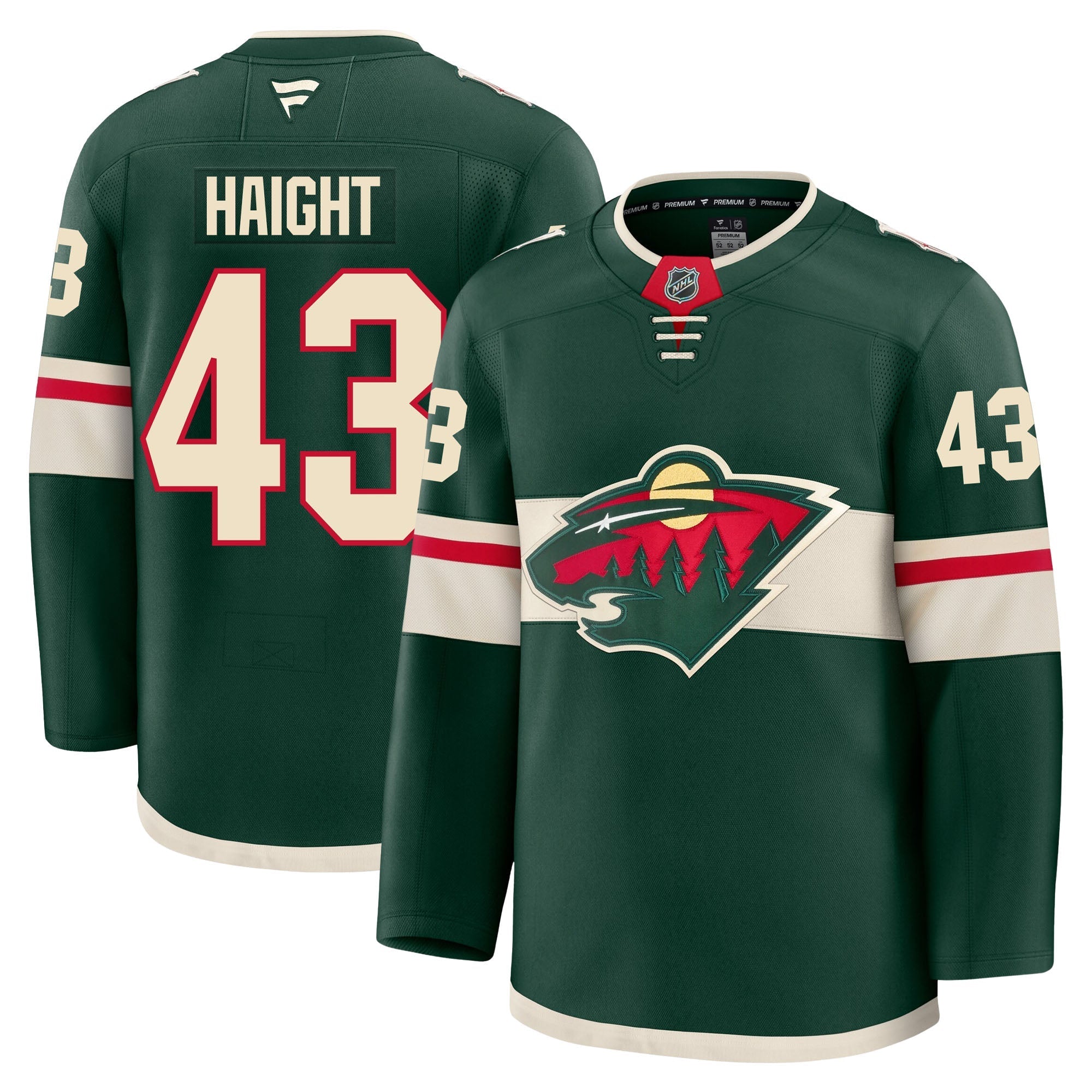 Hunter Haight Minnesota Wild Fanatics Premium Home Jersey
