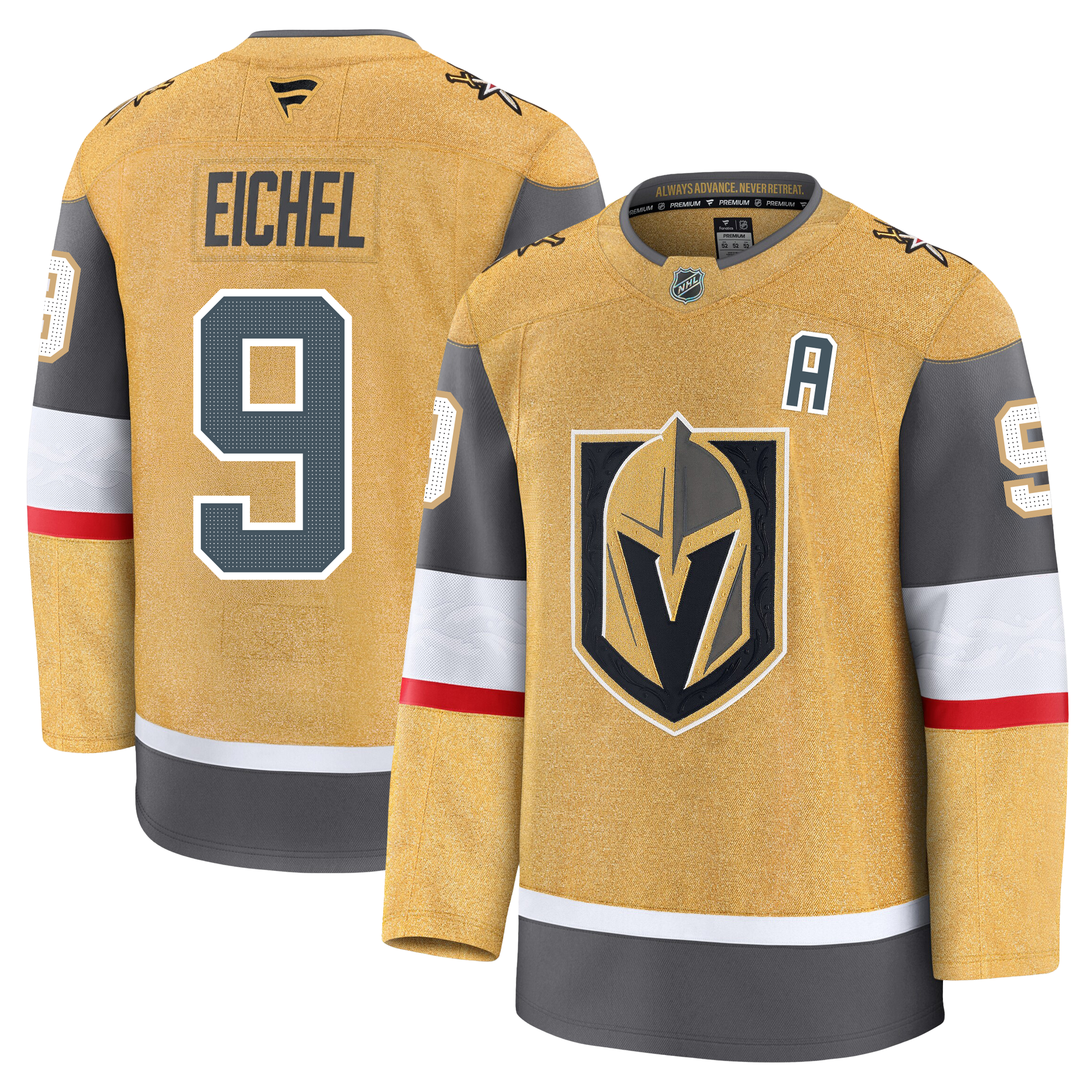 Jack Eichel Vegas Golden Knights Fanatics Premium Home Jersey