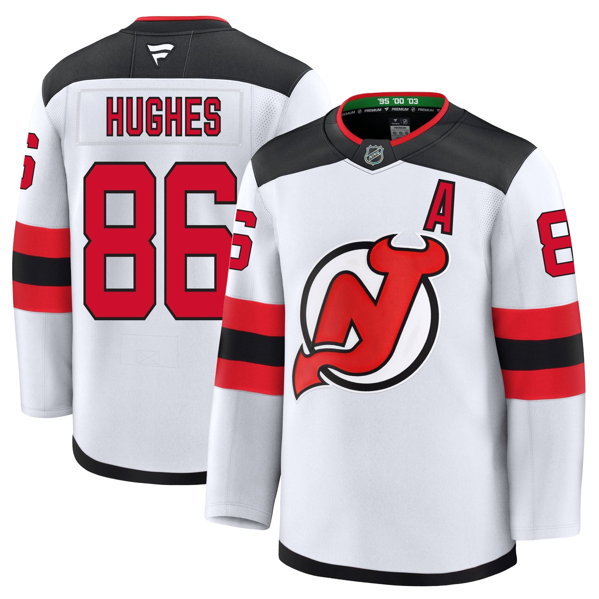 Jack Hughes New Jersey Devils Fanatics Premium Away Jersey