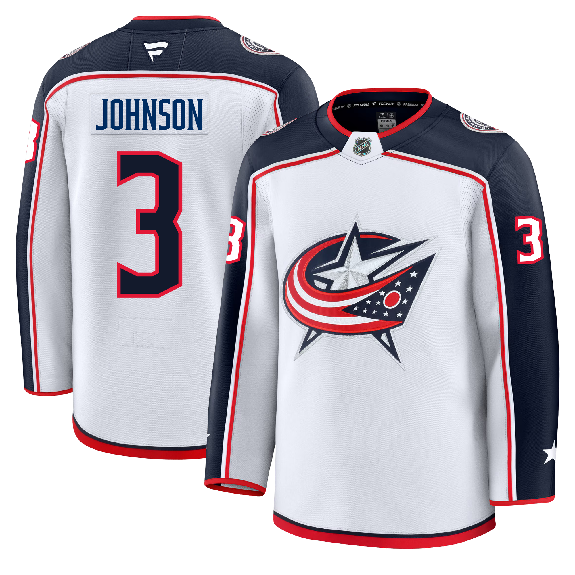 Jack Johnson Columbus Blue Jackets Fanatics Premium Away Jersey