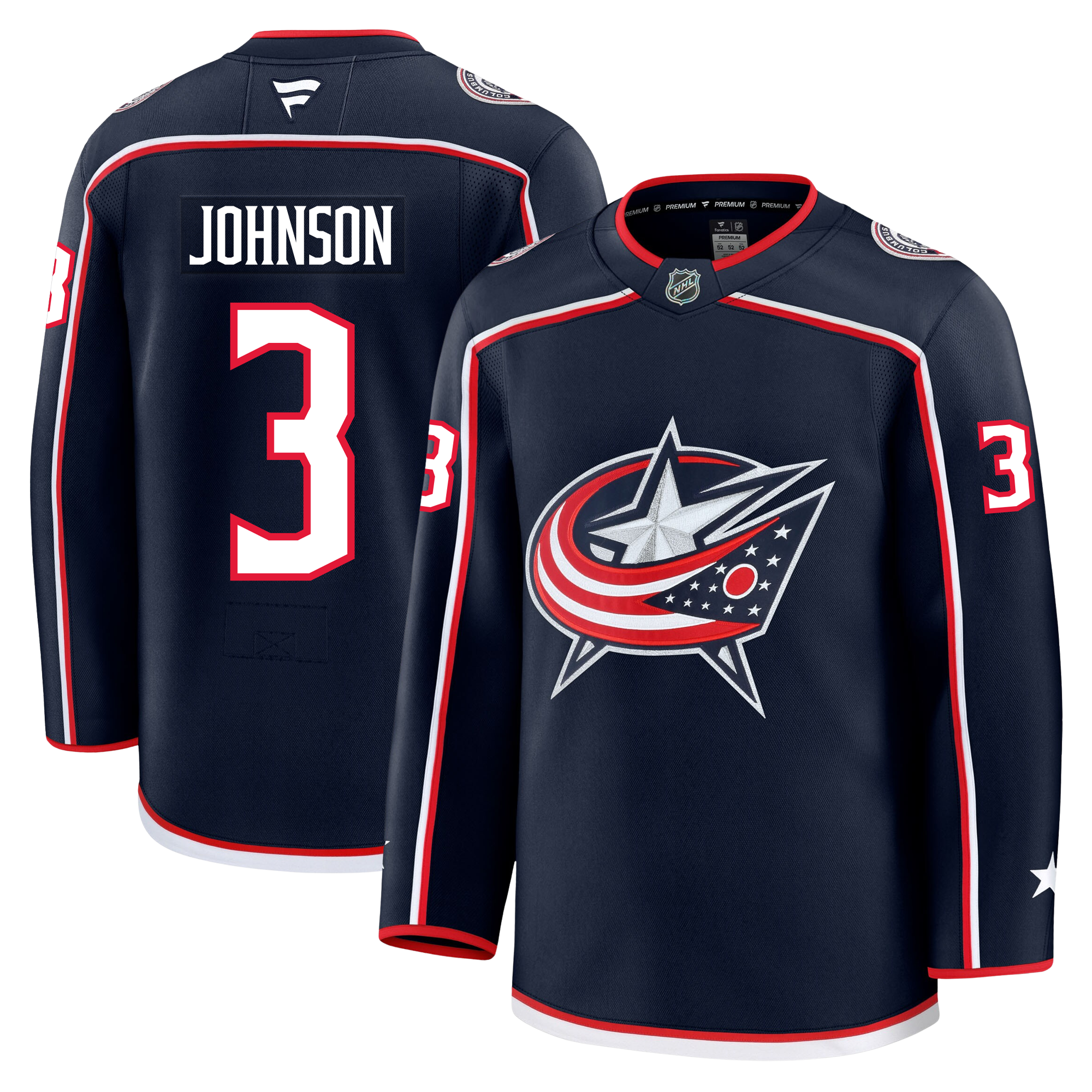 Jack Johnson Columbus Blue Jackets Fanatics Premium Home Jersey