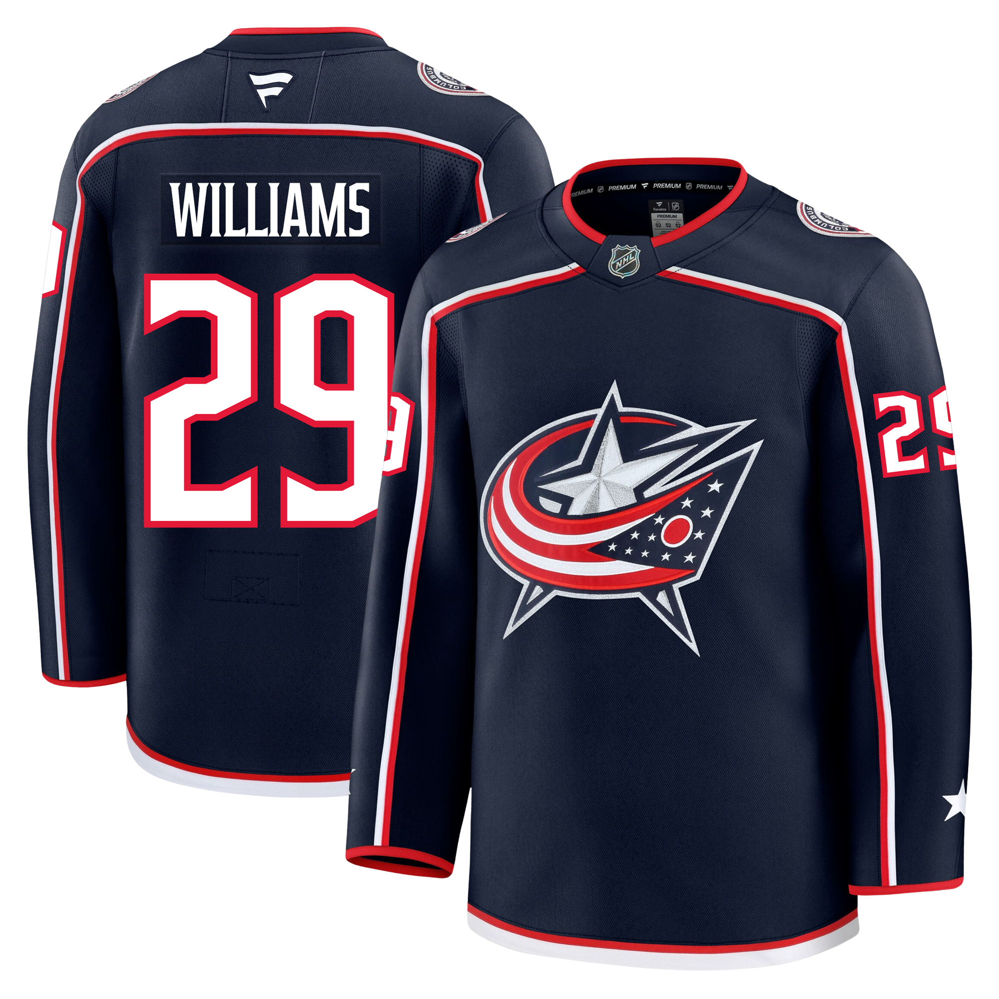 Jack Williams Columbus Blue Jackets Fanatics Premium Home Jersey