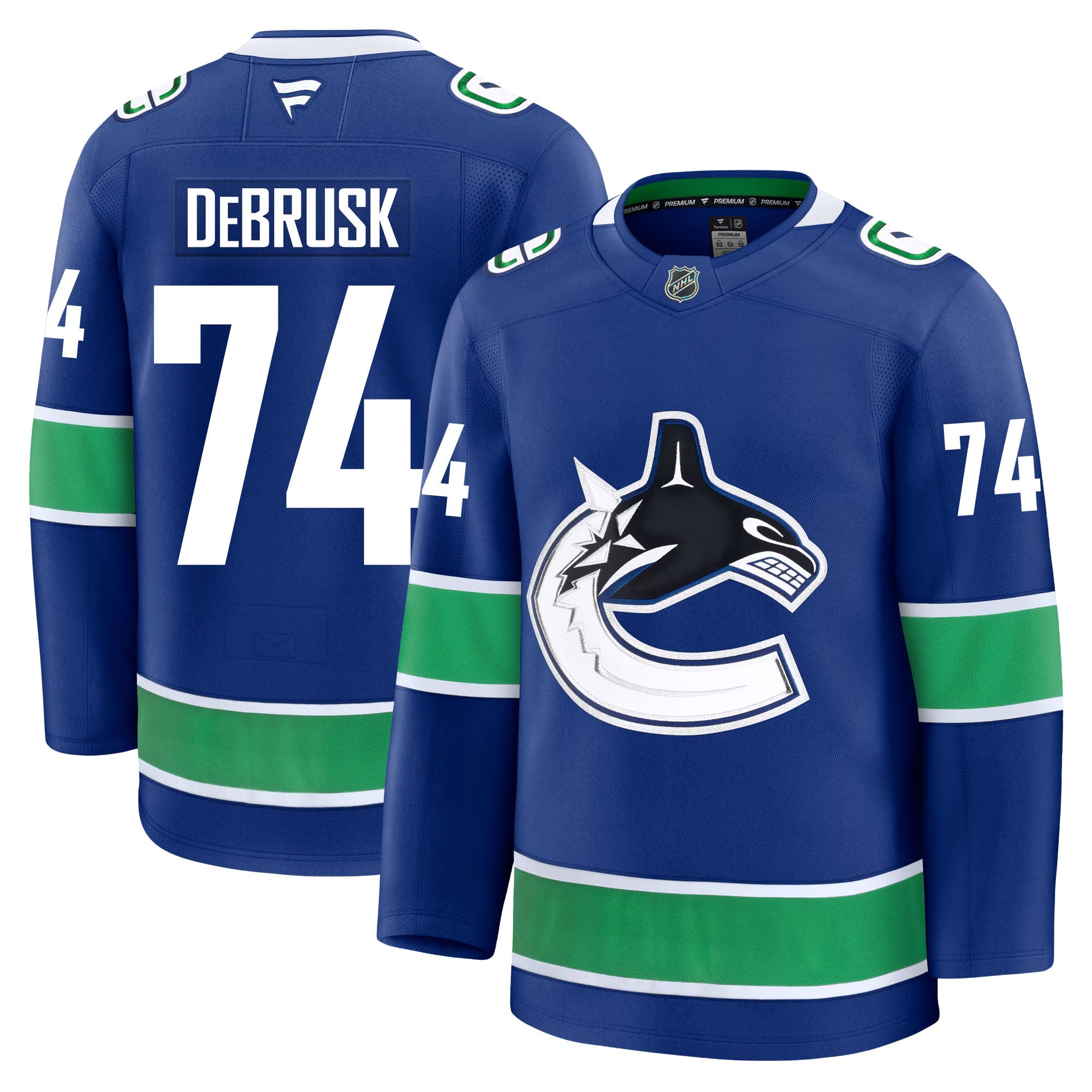 Jake Debrusk Vancouver Canucks Fanatics Premium Home Jersey