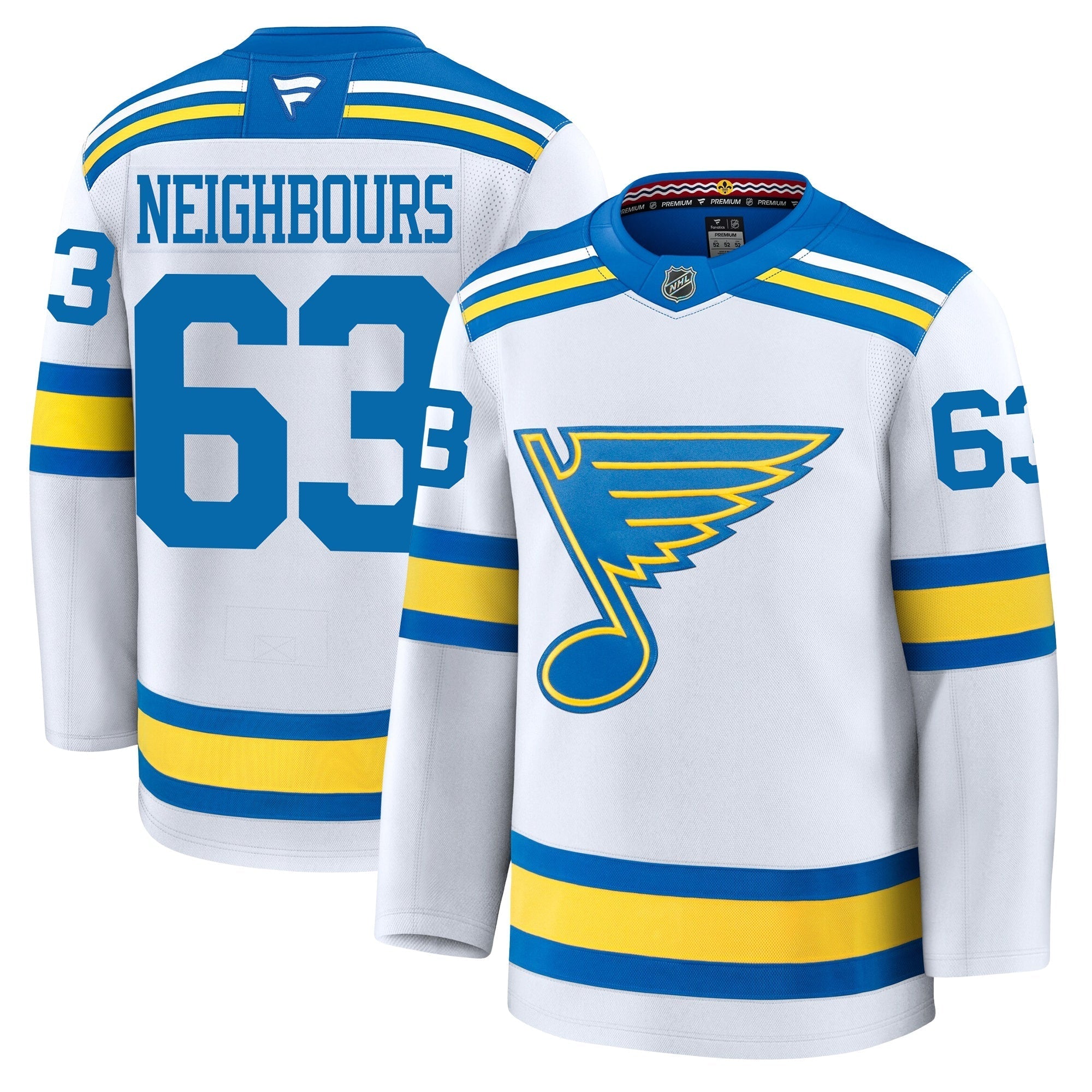 Jake Neighbours St Louis Blues Fanatics Away Premium Jersey