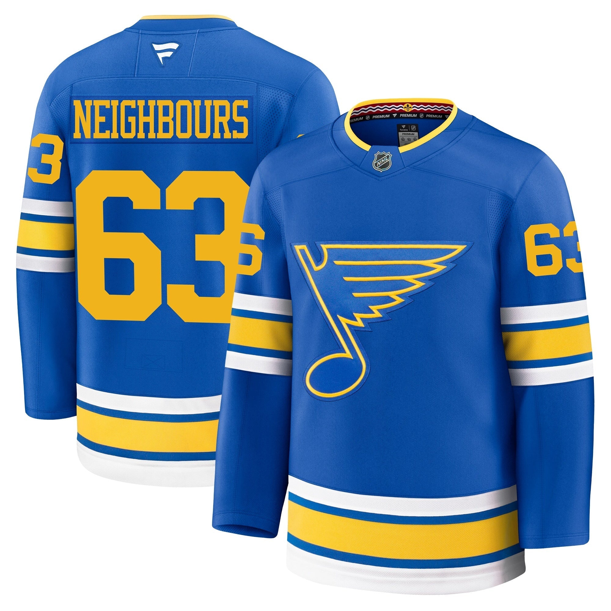 Jake Neighbours St Louis Blues Fanatics Home Premium Jersey