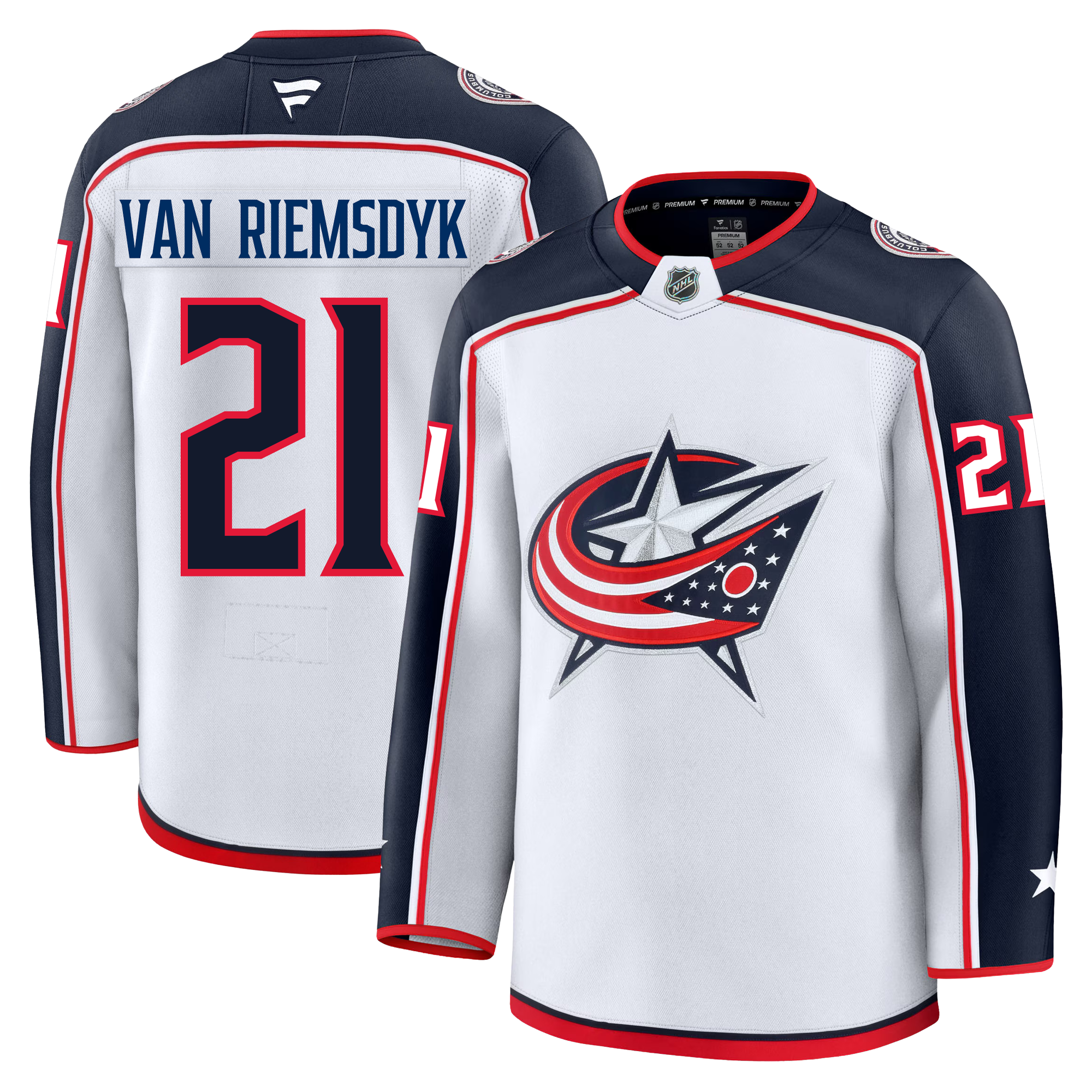 James Van Riemsdyk Columbus Blue Jackets Fanatics Premium Away Jersey
