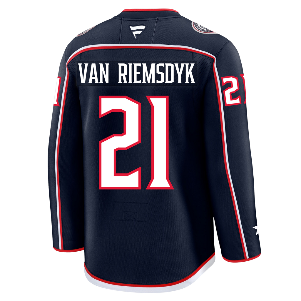 James Van Riemsdyk Columbus Blue Jackets Fanatics Premium Home Jersey