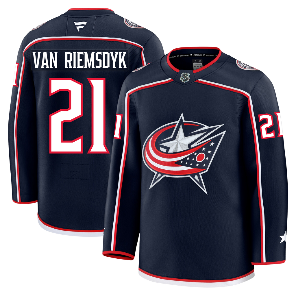 James Van Riemsdyk Columbus Blue Jackets Fanatics Premium Home Jersey