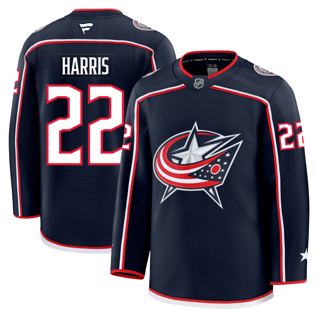 Jordan Harris Columbus Blue Jackets Fanatics Premium Home Jersey