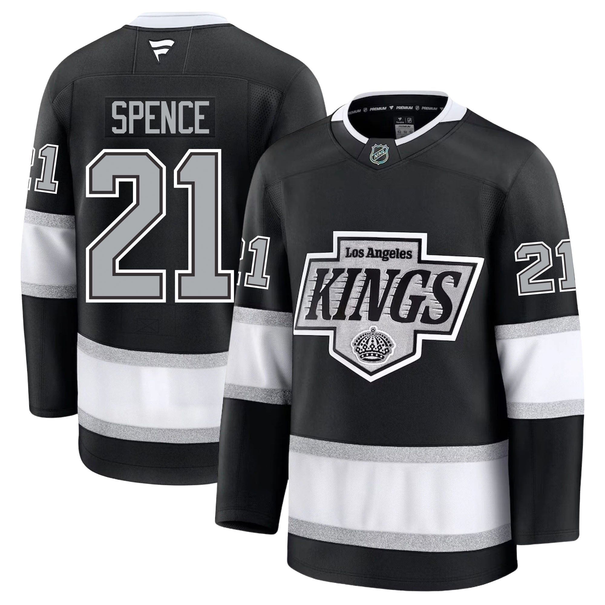 Jordan Spence Los Angeles Kings Fanatics Premium Home Jersey