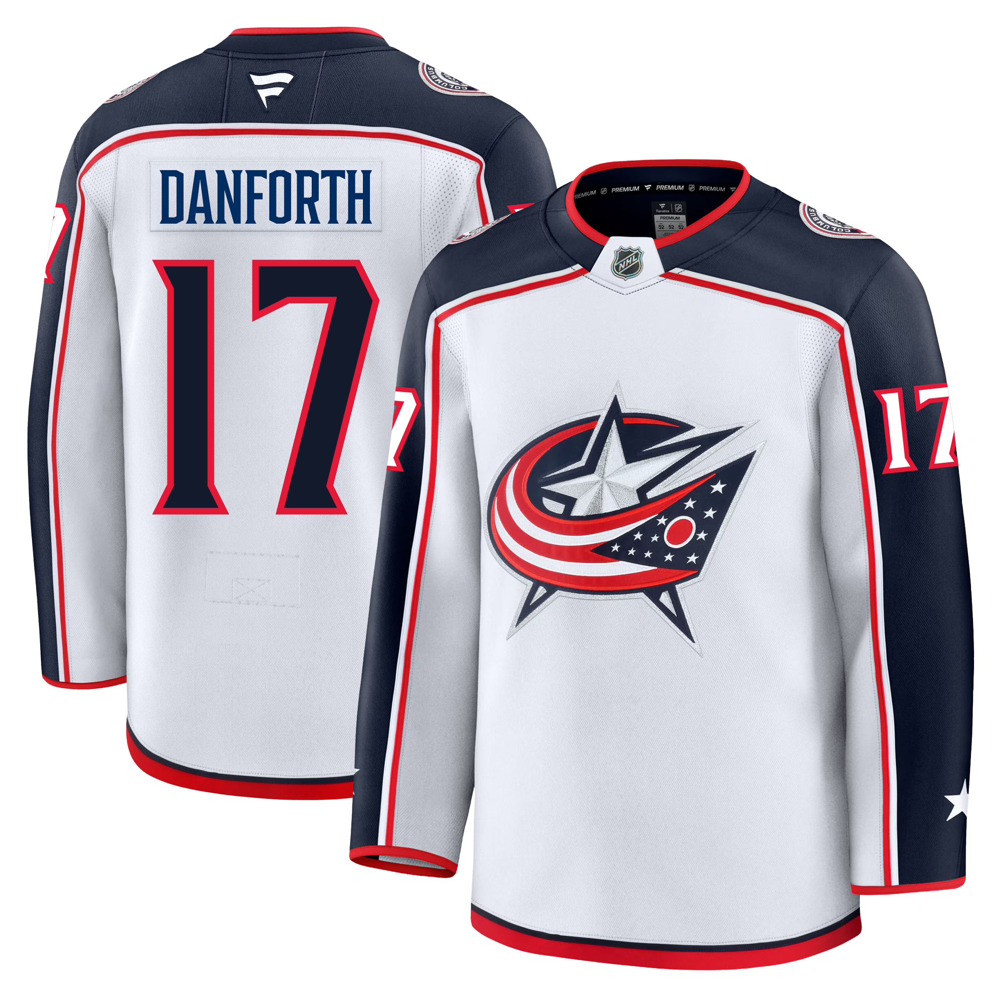 Justin Danforth Columbus Blue Jackets Fanatics Premium Away Jersey