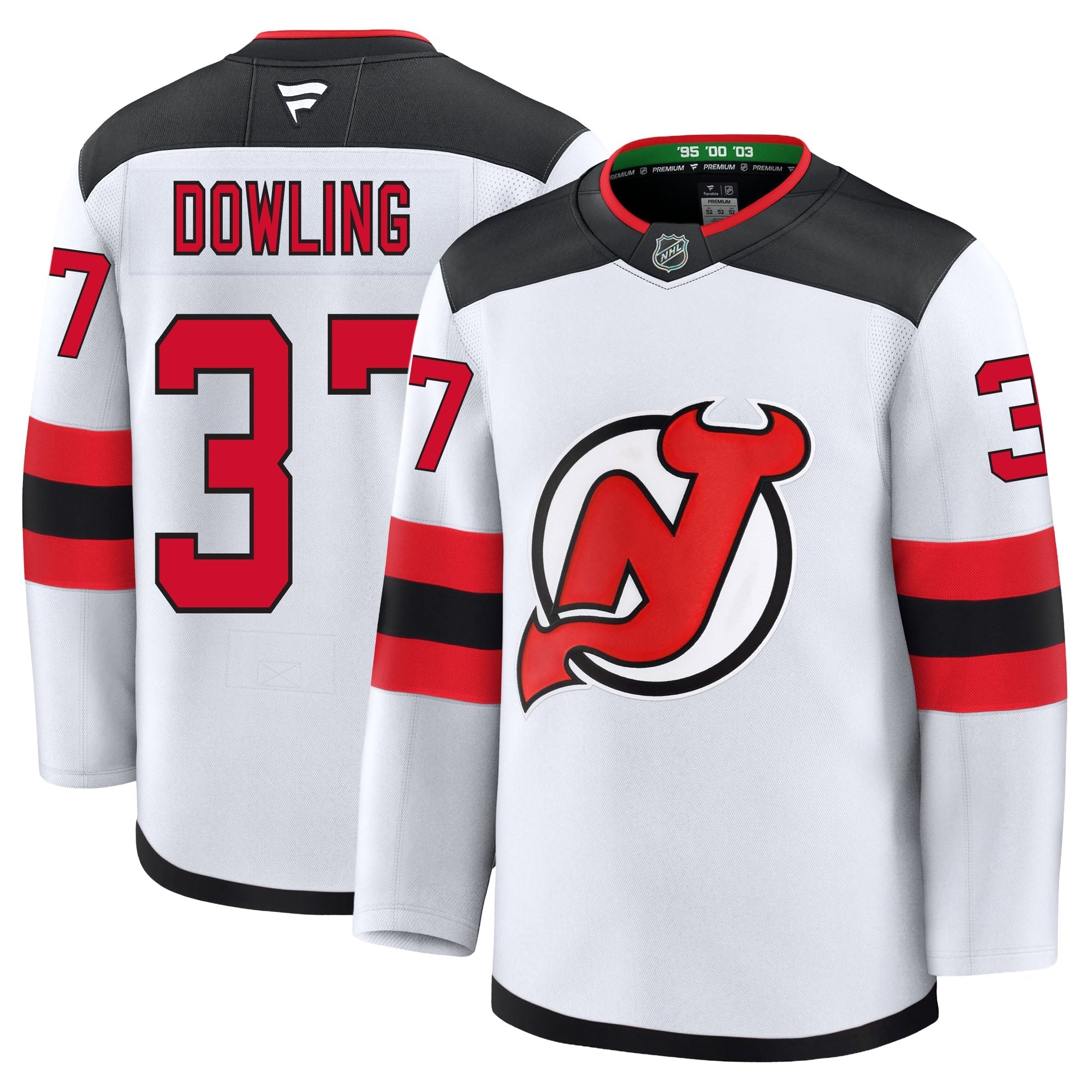 Justin Dowling New Jersey Devils Fanatics Premium Away Jersey