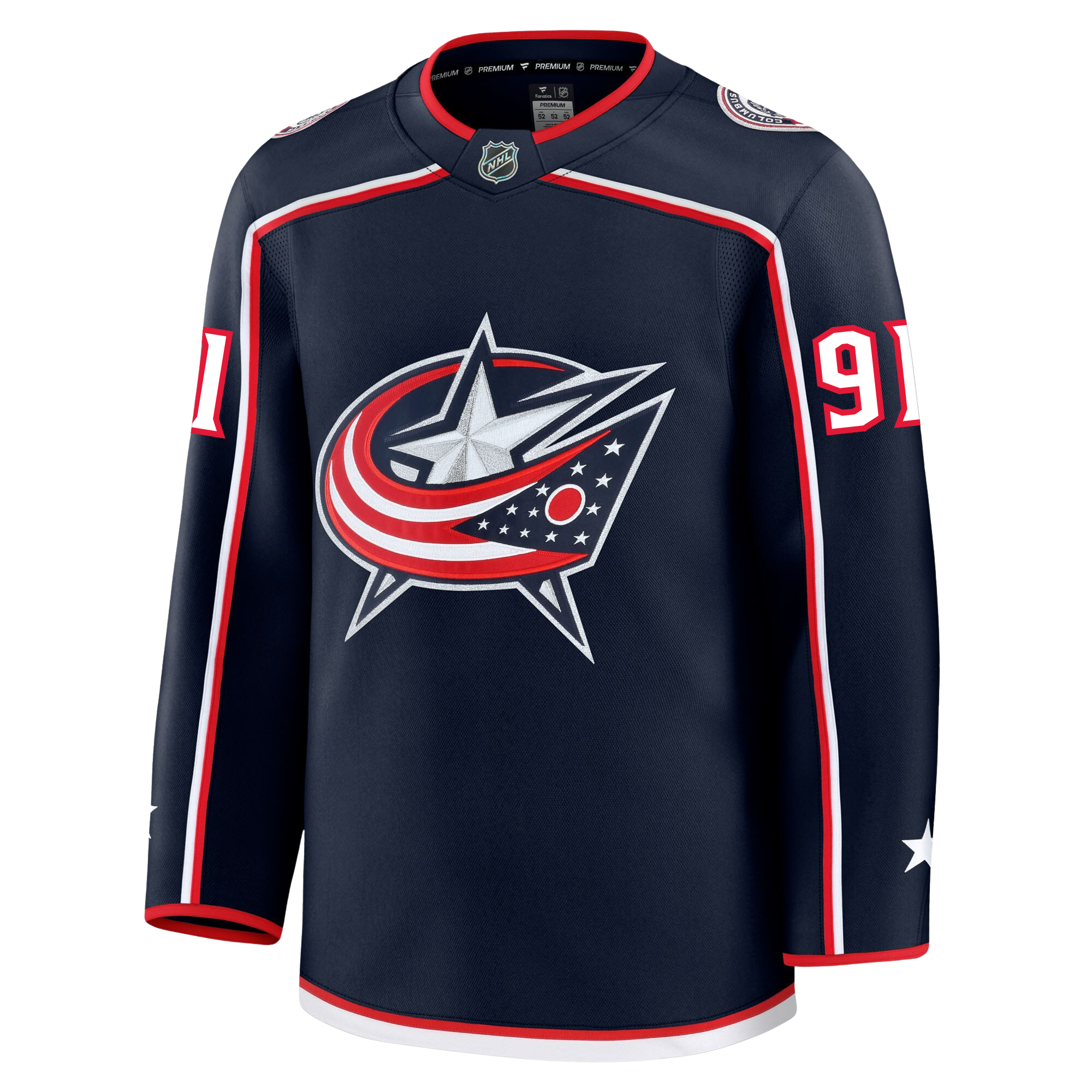 Kent Johnson Columbus Blue Jackets Fanatics Premium Home Jersey