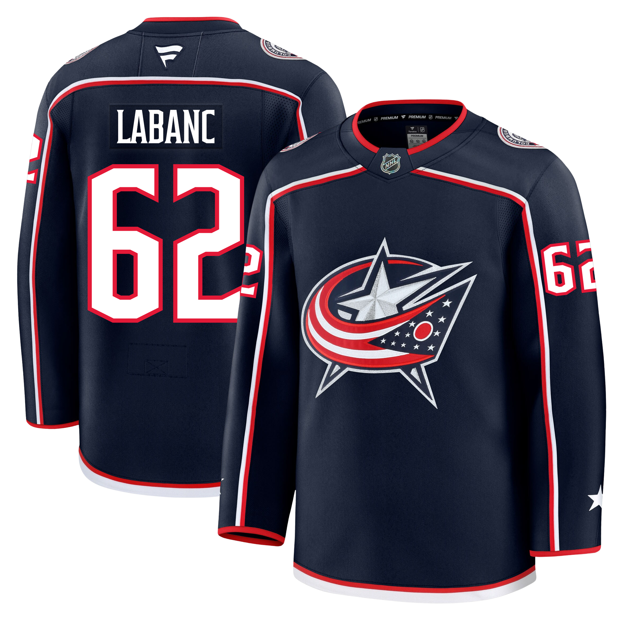 Kevin Labanc Columbus Blue Jackets Fanatics Premium Home Jersey