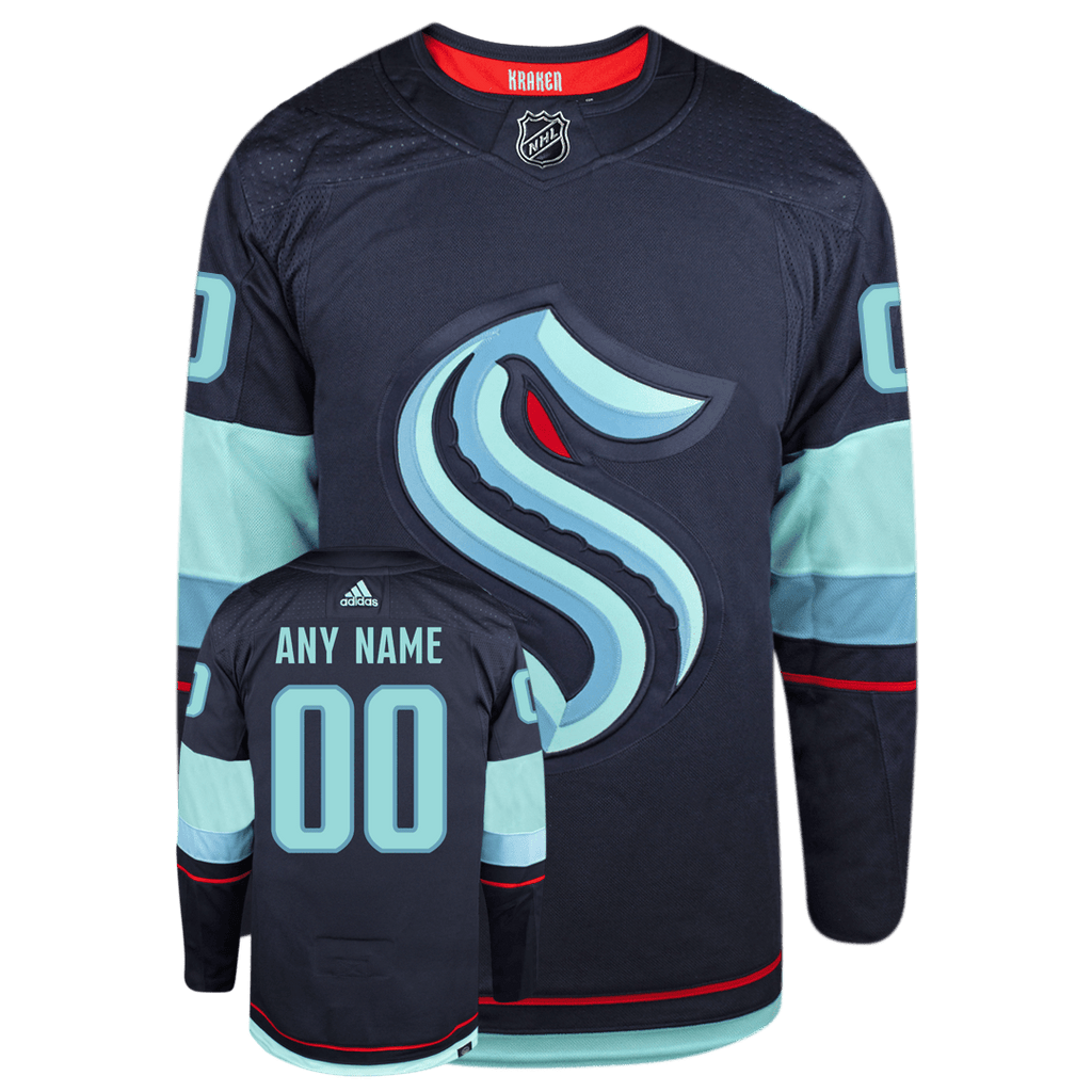 Customizable Seattle Kraken Adidas Primegreen Authentic NHL Hockey Jersey