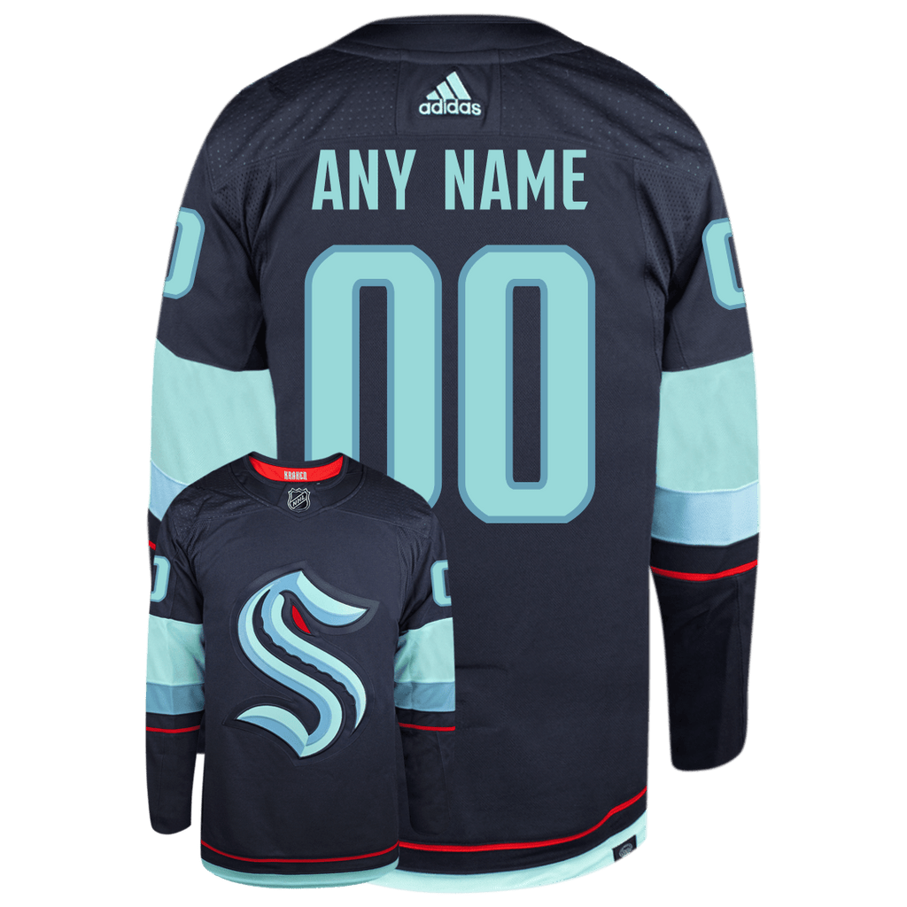 Customizable Seattle Kraken Adidas Primegreen Authentic NHL Hockey Jersey