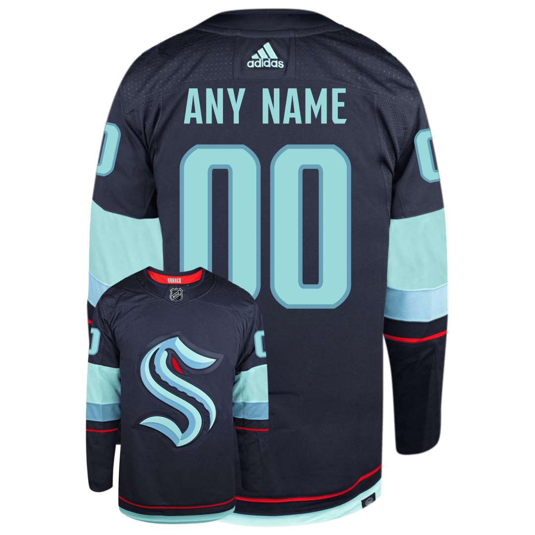 Customizable Seattle Kraken Adidas Primegreen Authentic NHL Hockey Jersey