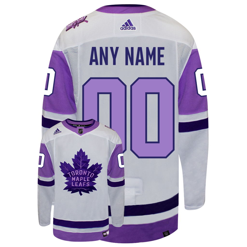 Customizable Toronto Maple Leafs Adidas Primegreen 2022 Hockey Fights Cancers Authentic Jersey