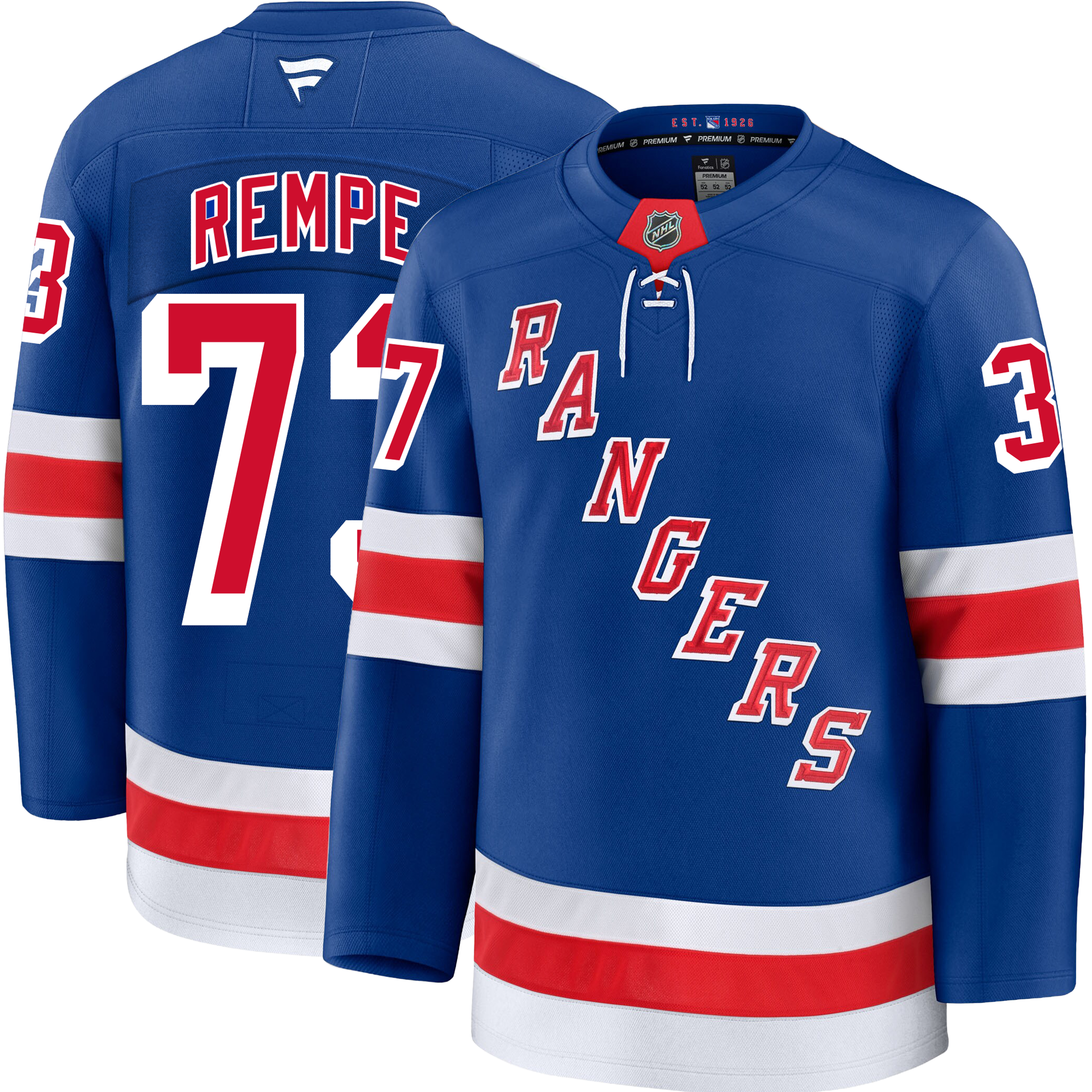 Matt Rempe New York Rangers Fanatics Premium Home Jersey