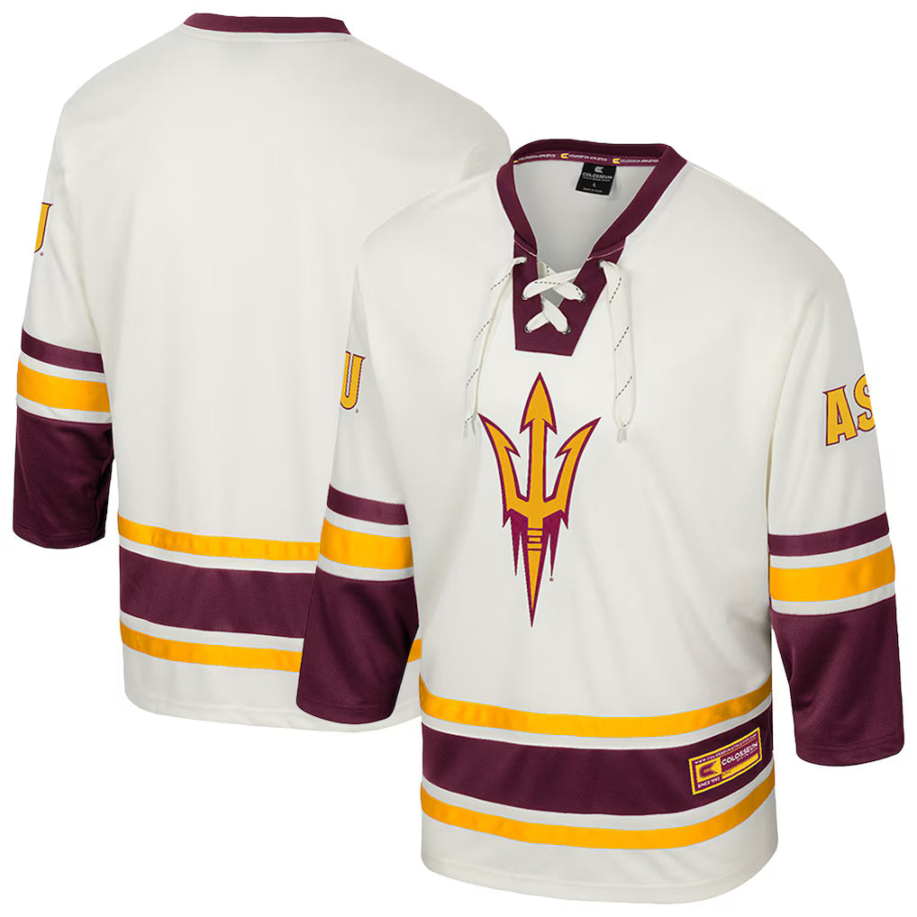 Arizona State Sun Devils Colosseum Puck Proud Fashion Hockey Jersey - Cream