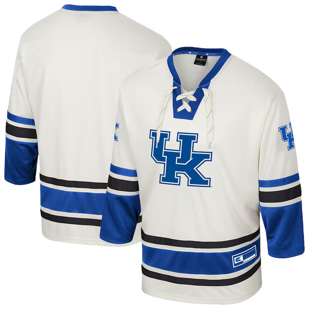 Kentucky Wildcats Colosseum Puck Proud Fashion Hockey Jersey - Cream