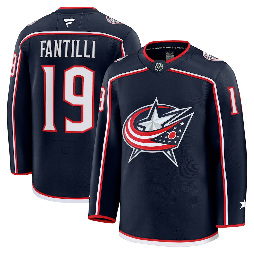 Columbus Blue Jackets NHL Adam Fantilli Fanatics Home Premium Jersey – Navy (USA Stock)