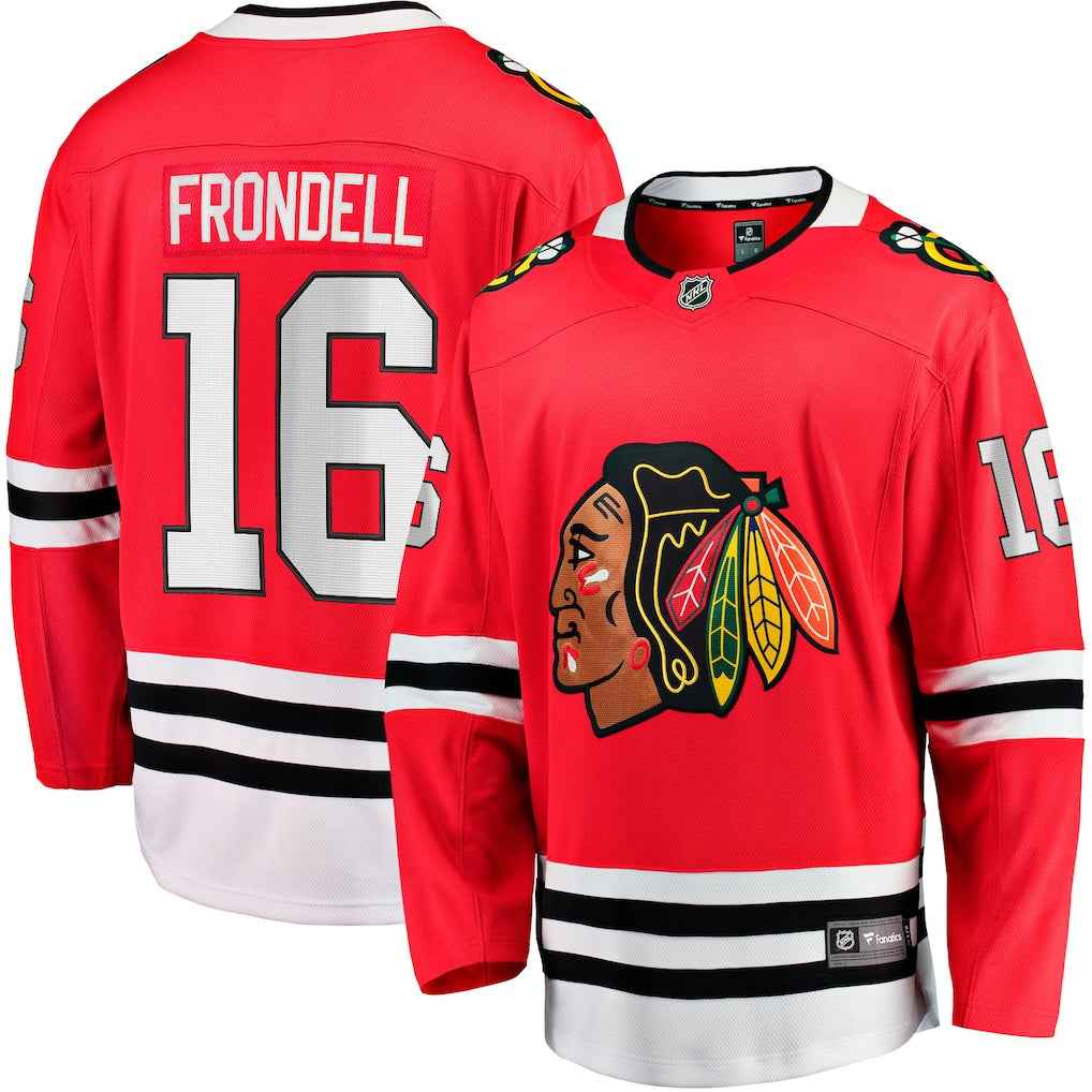 Anton Frondell Chicago Blackhawks Neon Pink Hockey Jersey