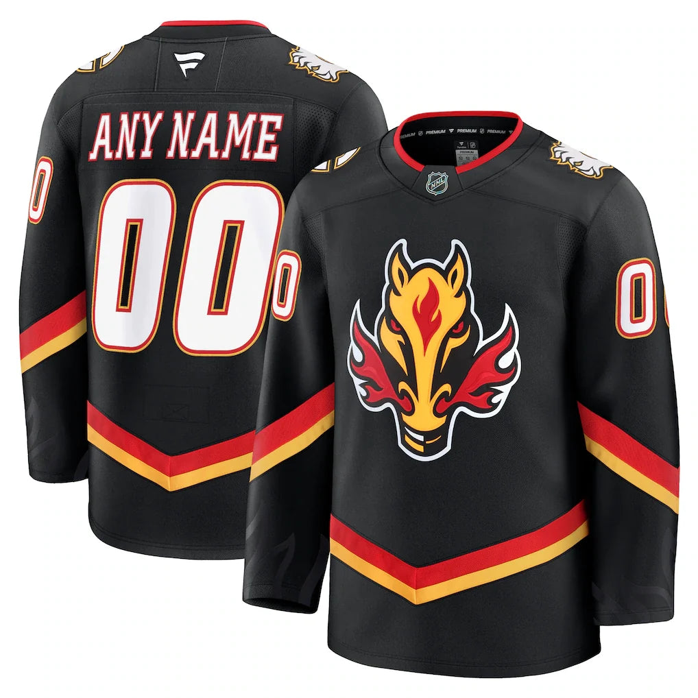 Calgary Flames Fanatics Alternate Premium Custom Jersey - Black