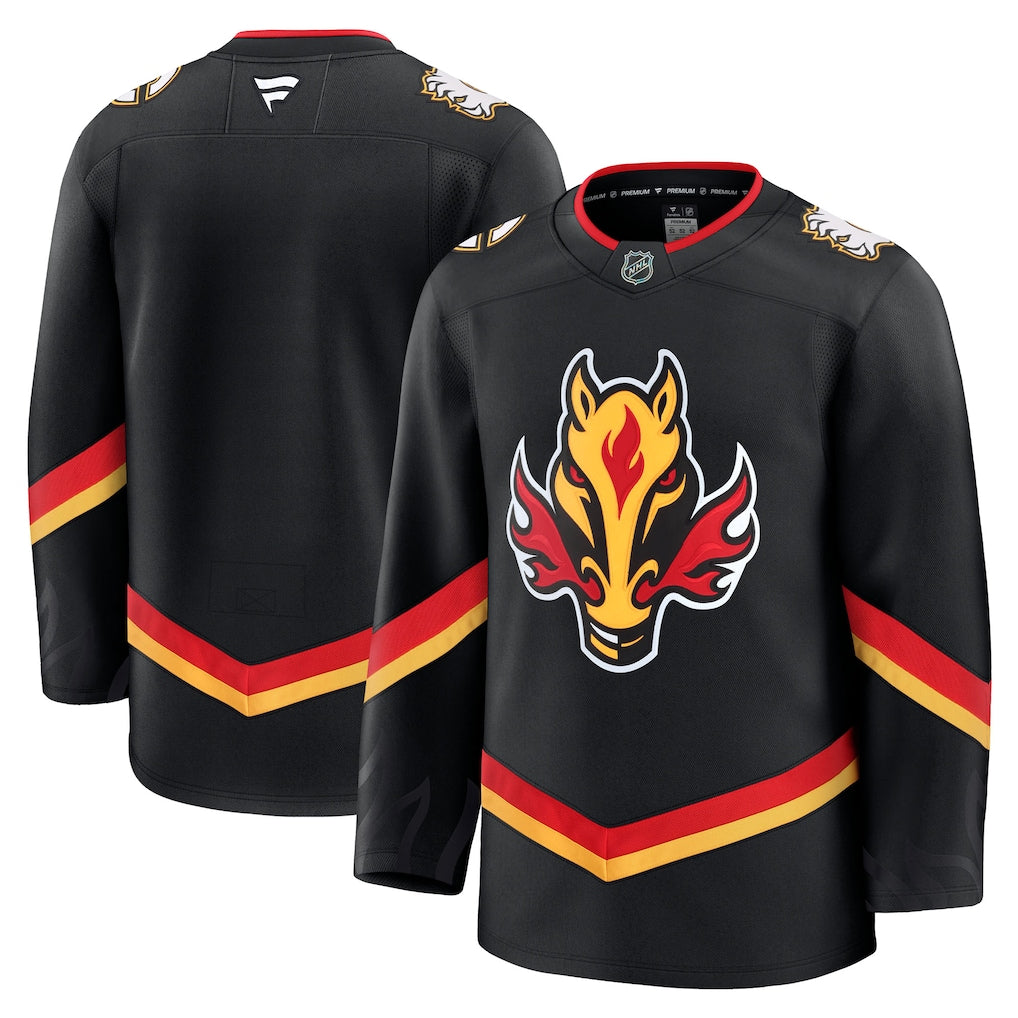 Calgary Flames NHL Fanatics Alternate Premium Jersey – Black (USA Stock)