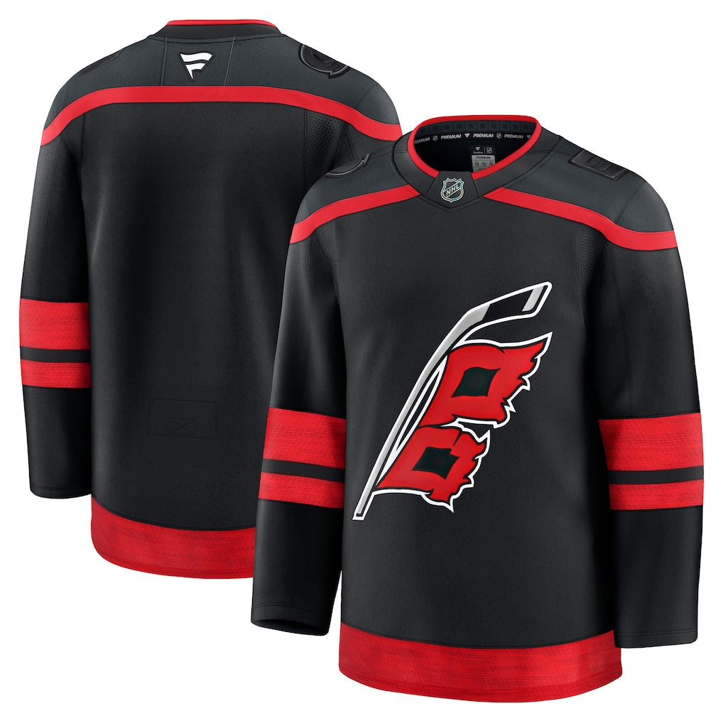 Carolina Hurricanes NHL Fanatics Home Premium Jersey – Black (USA Stock)