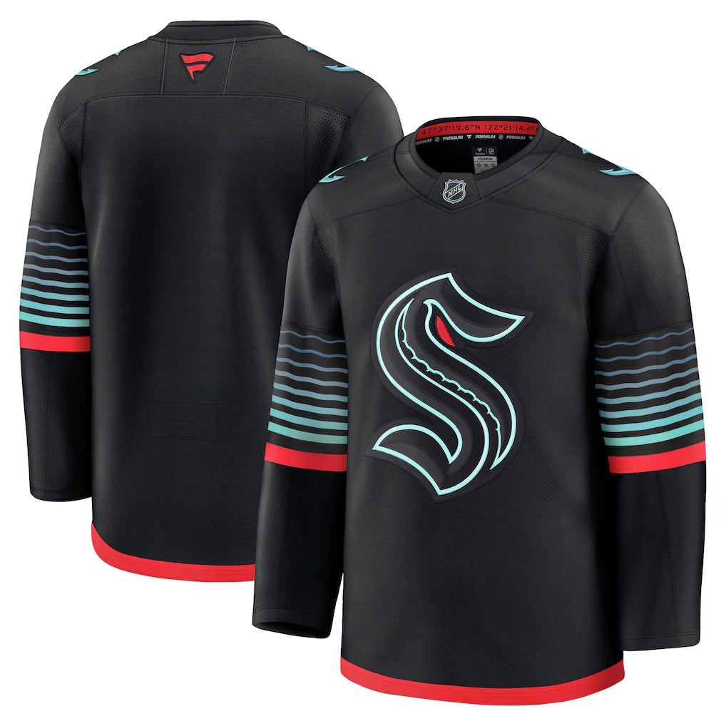 Seattle Kraken NHL Fanatics Alternate Premium Jersey - Black (USA Stock)