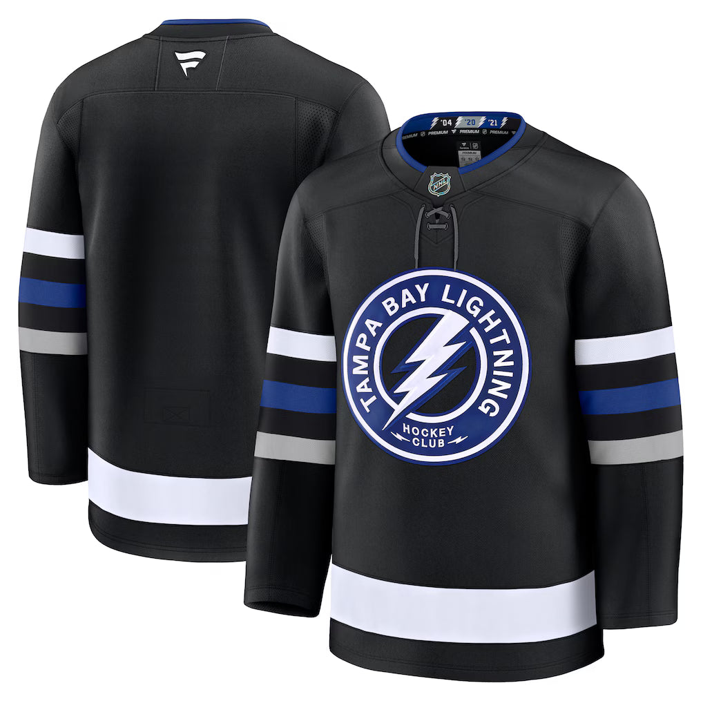 Tampa Bay Lightning NHL Fanatics Alternate Premium Jersey – Black (USA Stock)