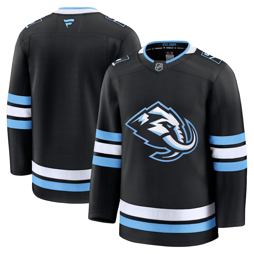 Utah Mammoth NHL Fanatics Home Premium Jersey – Black (USA Stock)