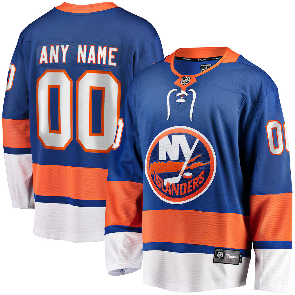 New York Islanders Home Breakaway Custom Jersey - Blue
