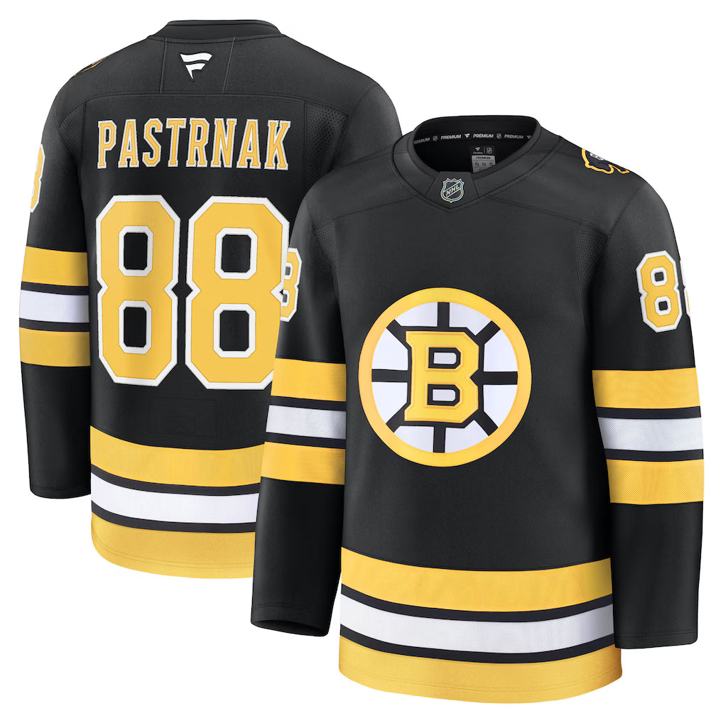Boston Bruins David Pastrňák Jersey - NHL Fanatics Home Premium – Black (USA Sourced)