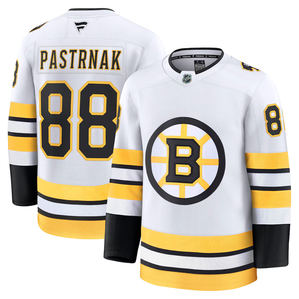 David Pastrnak Boston Bruins Away Jersey - White