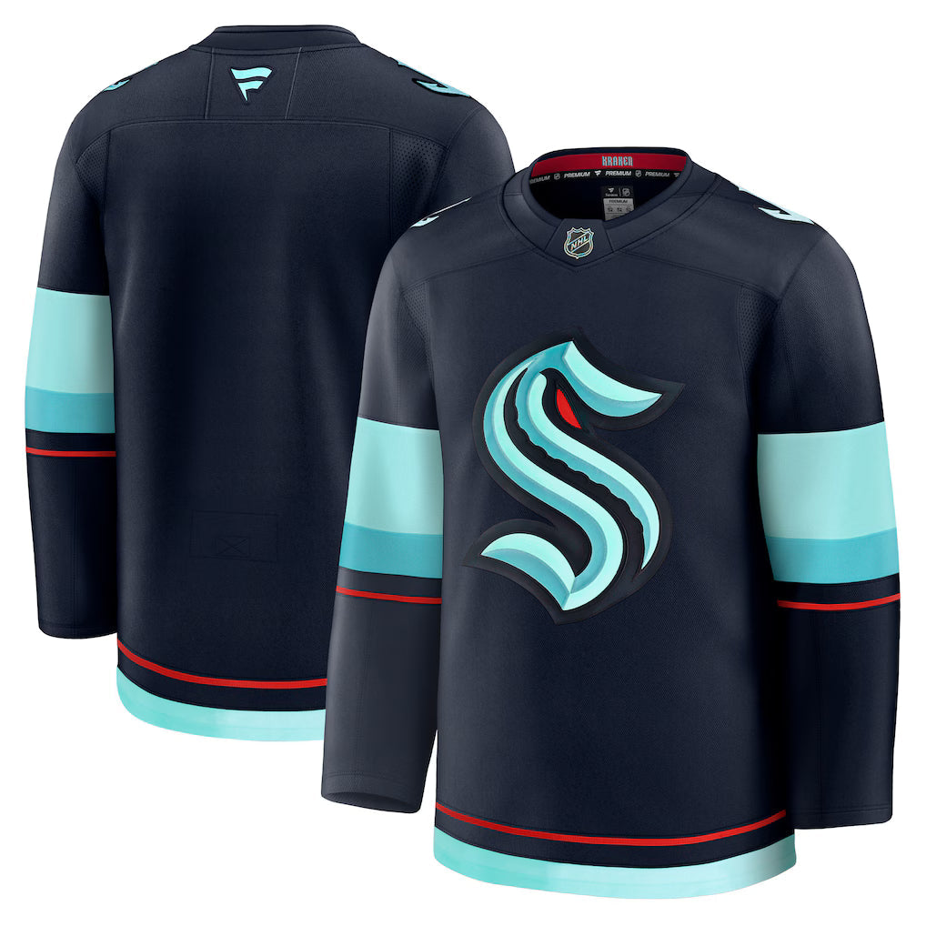 Seattle Kraken NHL Fanatics Home Premium Jersey – Deep Sea Blue (USA Stock)