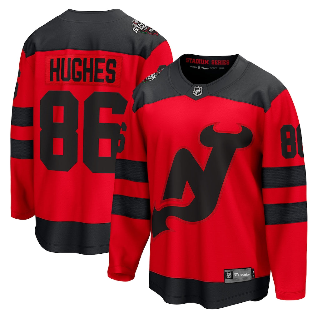 Jack Hughes New Jersey Devils 2024 NHL Stadium Series Breakaway Jersey – Red