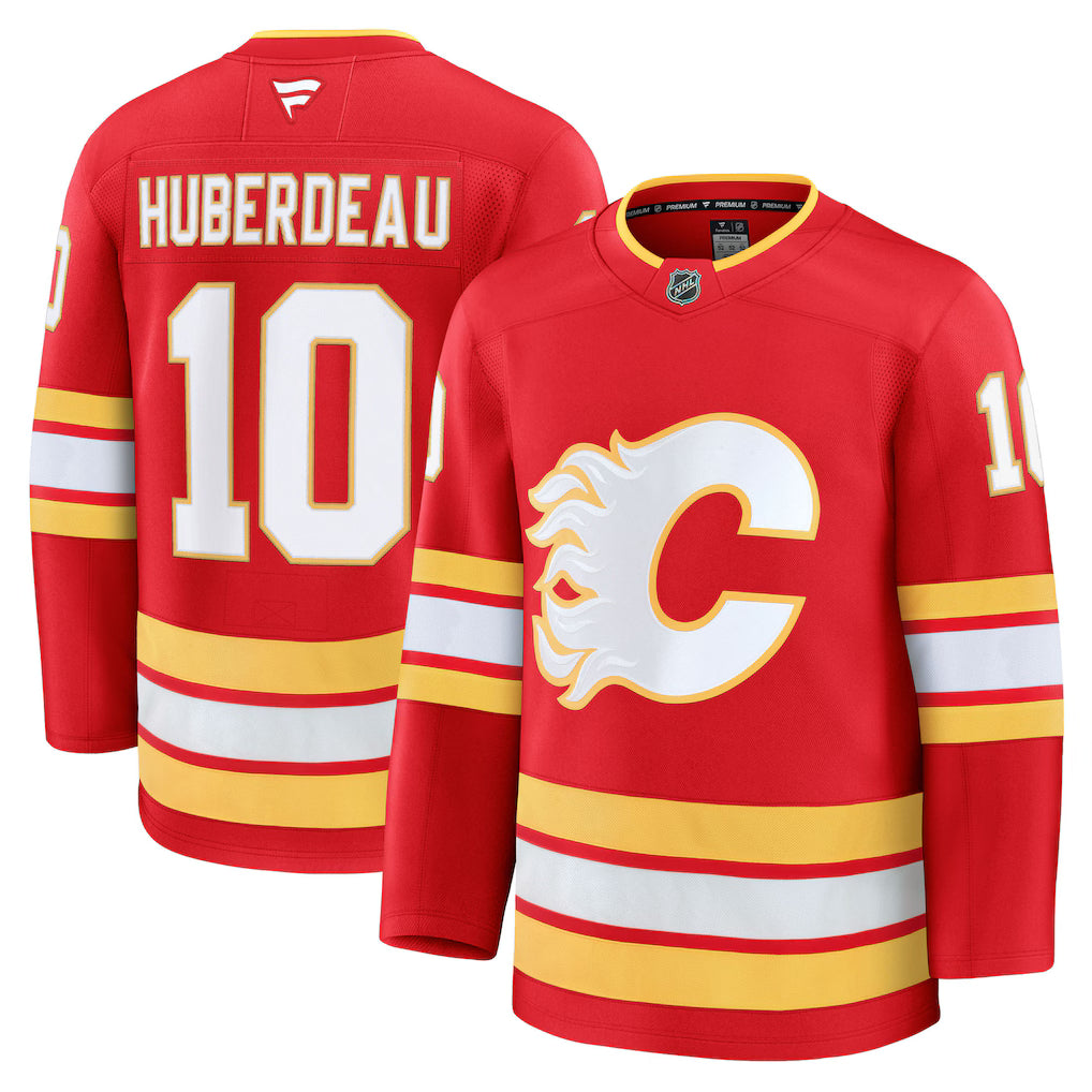 Calgary Flames NHL Jonathan Huberdeau Fanatics Home Premium Jersey – Red (USA Stock)