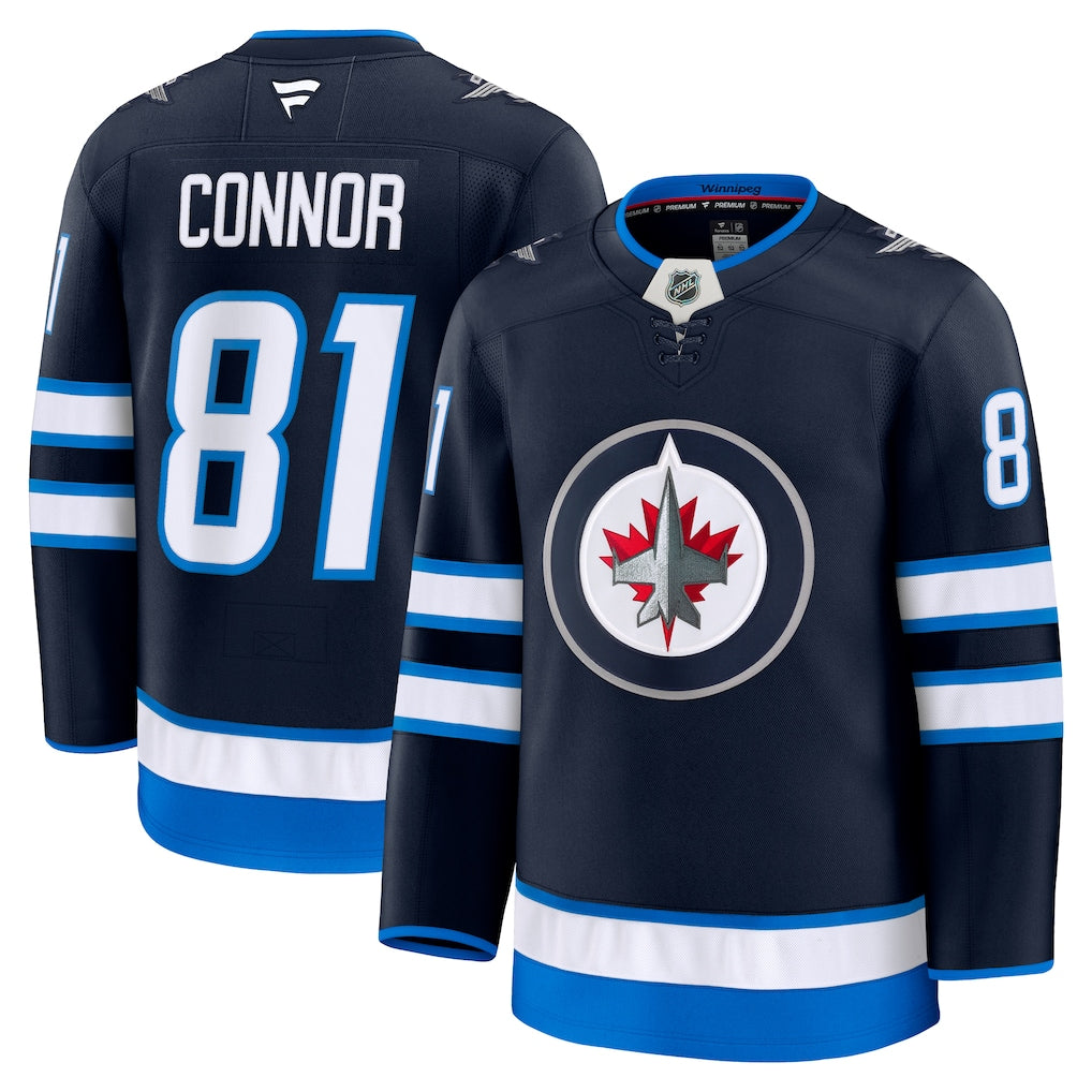 Winnipeg Jets NHL Kyle Connor Fanatics Home Premium Jersey - Navy (USA Stock)