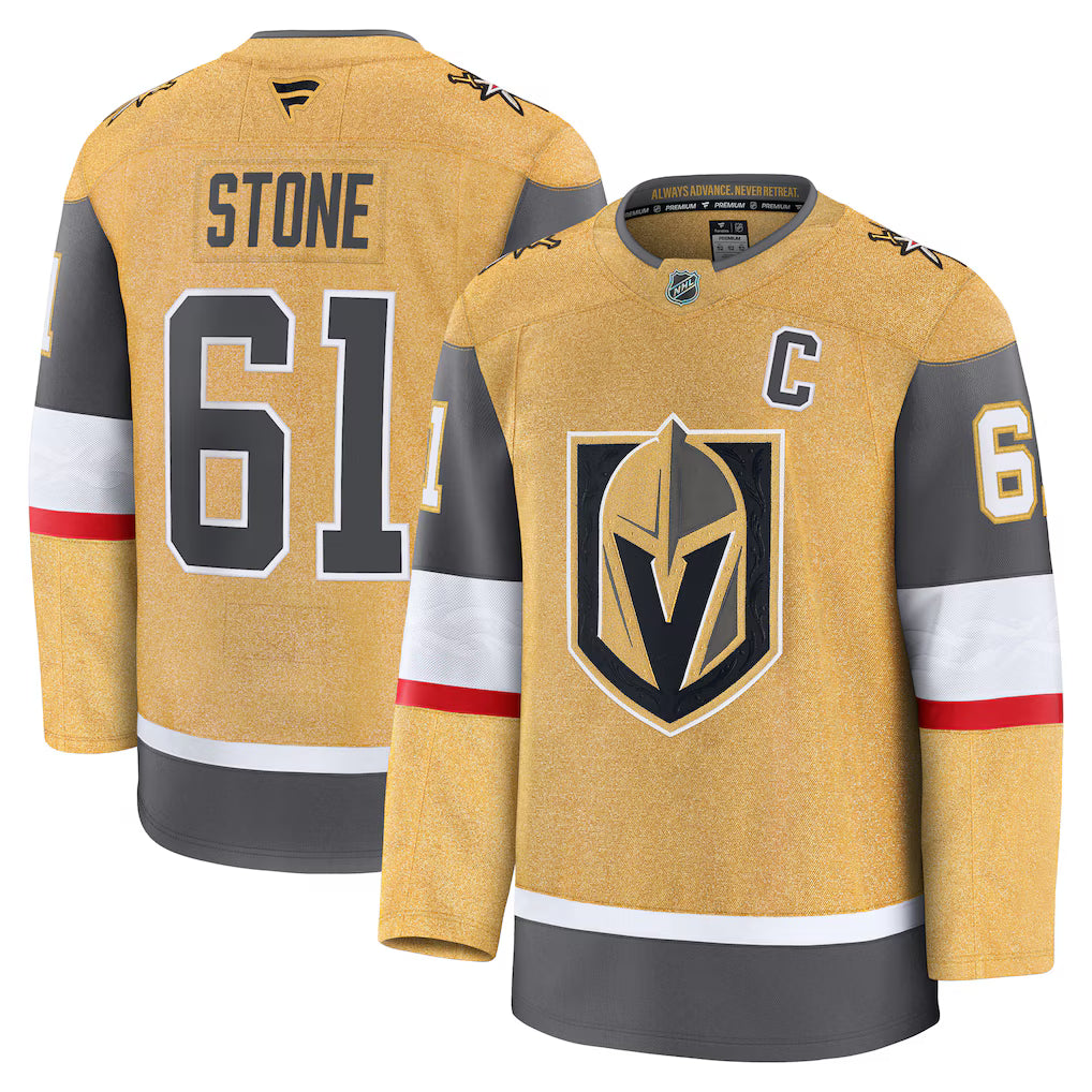 Mark Stone Vegas Golden Knights Home Premium Jersey - Gold