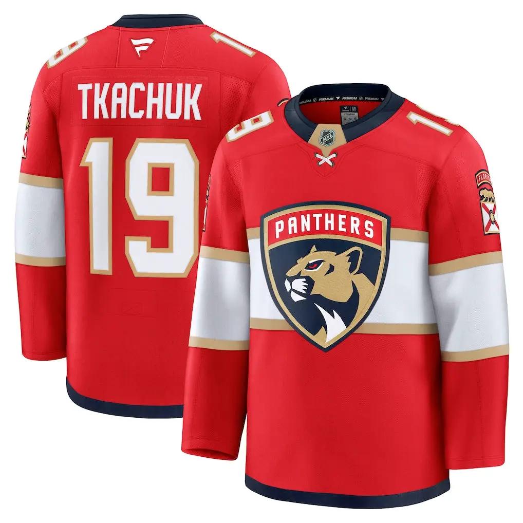 Florida Panthers NHL Matthew Tkachuk Fanatics Home Premium Player Jersey – Red (USA Stock)