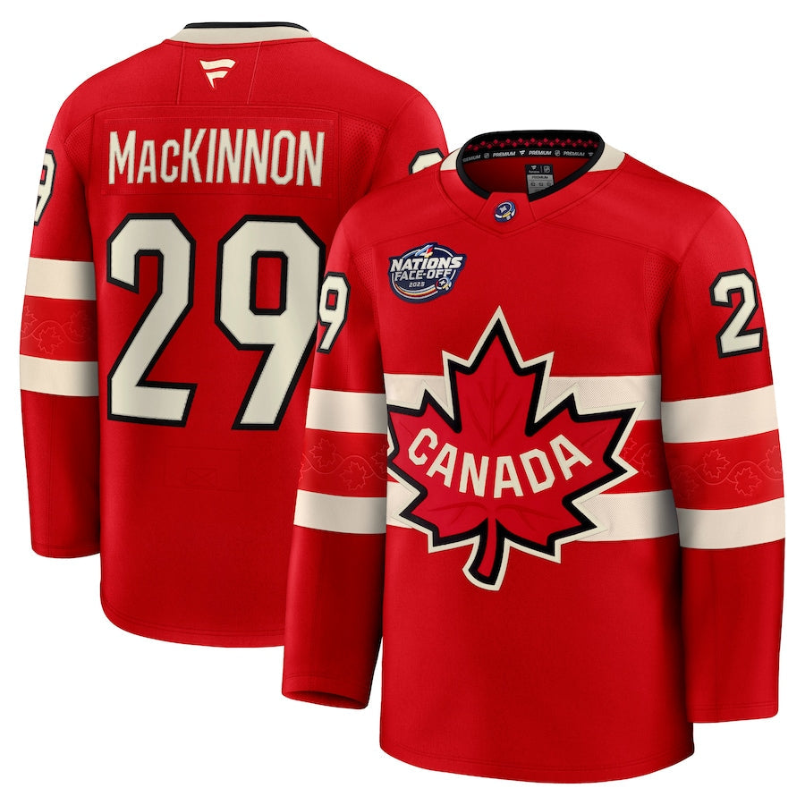 Nathan MacKinnon Canada 2025 4 Nations Face-Off Premium Jersey - Red
