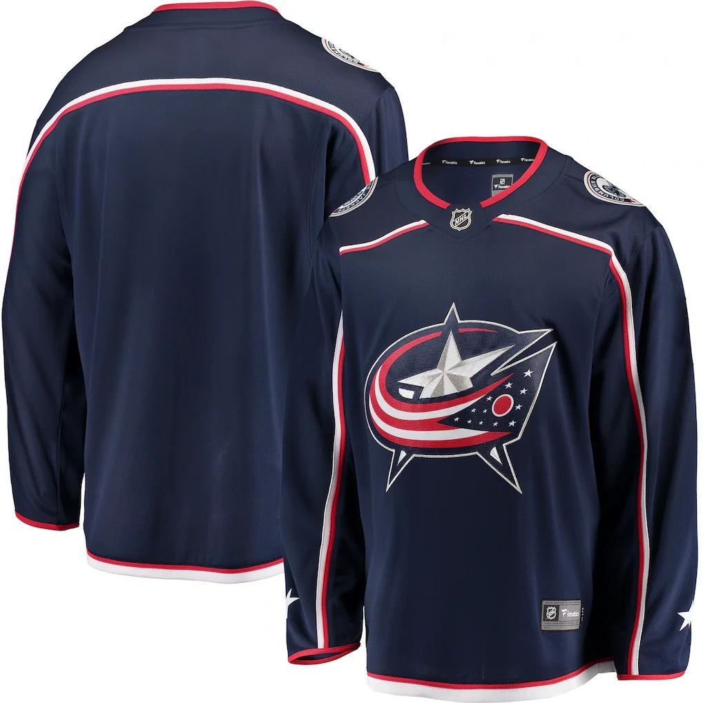 Columbus Blue Jackets NHL Fanatics Breakaway Home Jersey – Navy (USA Stock)