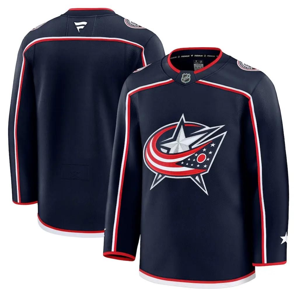 Columbus Blue Jackets NHL Fanatics Home Premium Jersey – Navy (USA Stock)
